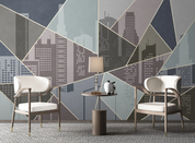 3D Urban Architecture Geometric Triangle Wall Mural Wallpaper YXL 216- Jess Art Decoration