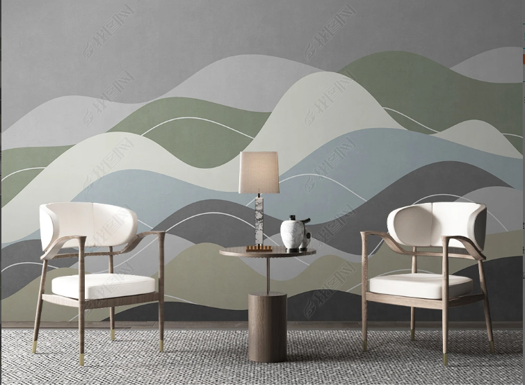 3D Abstract Line Wave Wall Mural Wallpaper YXL 222- Jess Art Decoration