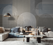 3D Line Art Gray Retro Wall Mural Wallpaper YXL 226- Jess Art Decoration