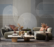 3D Line Art Gray Retro Wall Mural Wallpaper YXL 226- Jess Art Decoration