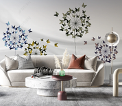 3D Stereoscopic Butterfly Dandelion Wall Mural Wallpaper YXL 241- Jess Art Decoration
