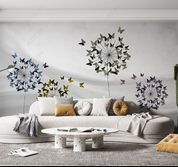 3D Stereoscopic Butterfly Dandelion Wall Mural Wallpaper YXL 241- Jess Art Decoration