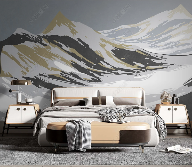 3D Abstract Snow Mountain Wall Mural Wallpaper YXL 242- Jess Art Decoration