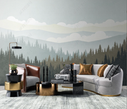 3D Abstract Forest Mountain Gray Wall Mural Wallpaper YXL 245- Jess Art Decoration