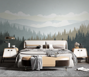 3D Abstract Forest Mountain Gray Wall Mural Wallpaper YXL 245- Jess Art Decoration