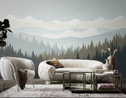 3D Abstract Forest Mountain Gray Wall Mural Wallpaper YXL 245- Jess Art Decoration