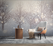 3D Forest Tree Snowflake Trunk Wall Mural Wallpaper YXL 255- Jess Art Decoration