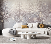 3D Forest Tree Snowflake Trunk Wall Mural Wallpaper YXL 255- Jess Art Decoration