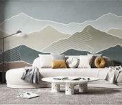 3D Abstract Mountain Line Wall Mural Wallpaper YXL 256- Jess Art Decoration
