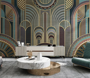 3D Architecture Relief Line Ellipse Wall Mural Wallpaper YXL 237- Jess Art Decoration