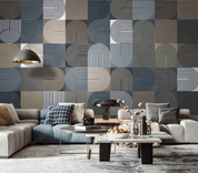 3D Abstract Line Golden Square Wall Mural Wallpaper YXL 333- Jess Art Decoration