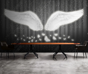 3D Feather Wing White Butterfly Wall Mural Wallpaper YXL 348- Jess Art Decoration