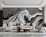 3D Abstract Horse Wave Wall Mural Wallpaper YXL 356- Jess Art Decoration