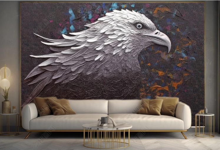 3D Animal Eagle Texture Wall Mural Wallpaper YXL 369- Jess Art Decoration
