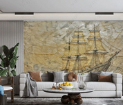 3D Oil Painting Sailing Mosaic Ocean Wall Mural Wallpaper YXL 385- Jess Art Decoration