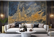 3D Oil Painting Sailing Golden Ocean Wall Mural Wallpaper YXL 389- Jess Art Decoration