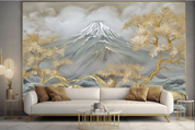 3D Art Mountain Tree Relief Fog Line Wall Mural Wallpaper YXL 394- Jess Art Decoration