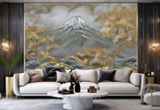 3D Art Mountain Tree Relief Fog Line Wall Mural Wallpaper YXL 394- Jess Art Decoration
