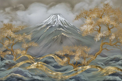 3D Art Mountain Tree Relief Fog Line Wall Mural Wallpaper YXL 394- Jess Art Decoration
