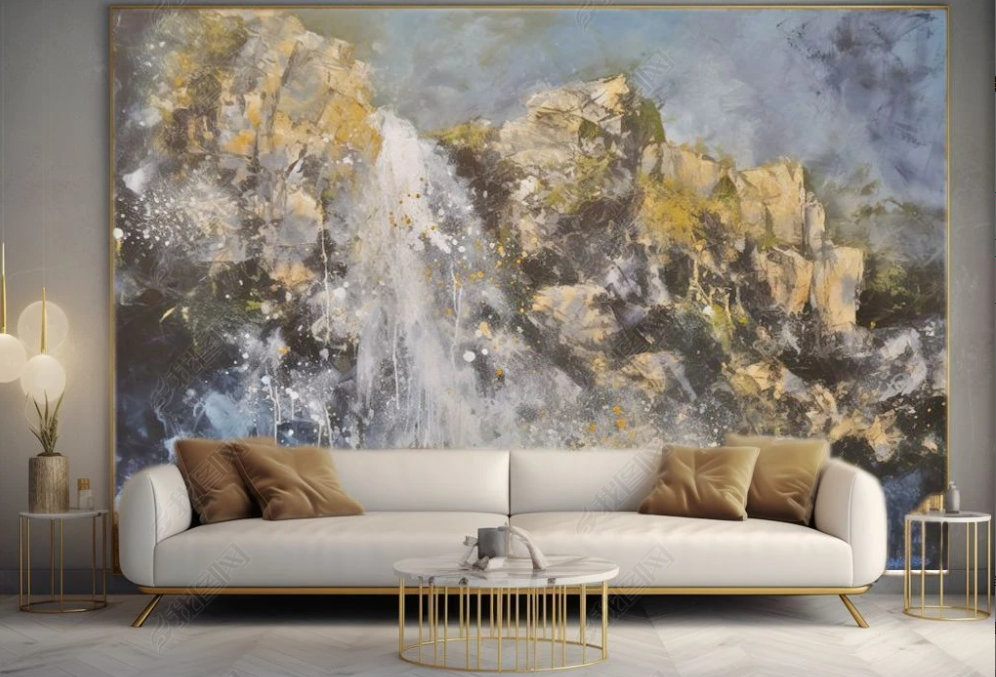 3D Oil painting Falls Mountain Wall Mural Wallpaper YXL 414- Jess Art Decoration