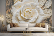 3D Flowers Stereoscopic Relief Rose Wall Mural Wallpaper YXL 1904
