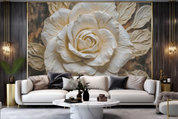3D Flowers Stereoscopic Relief Rose Wall Mural Wallpaper YXL 1904