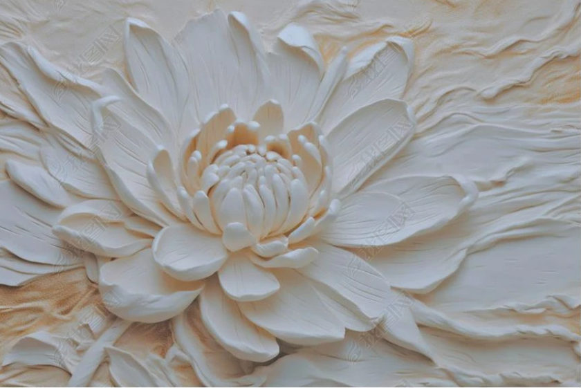 3D Flowers Stereoscopic Rose White Wall Mural Wallpaper YXL 1909