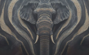 3D Art Elephant Gray Texture Wall Mural Wallpaper YXL 1941
