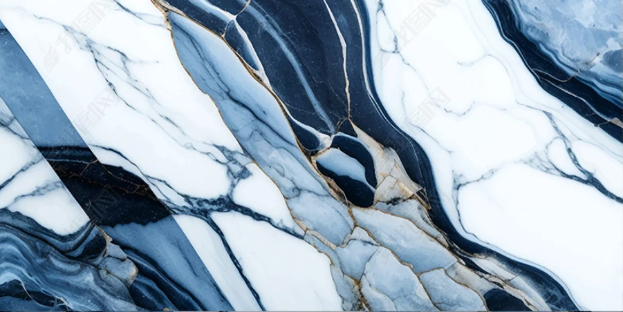 3D Marbling Ripple Wave Rock Beam Figure Blue Wall Mural Wallpaper YXL 1979
