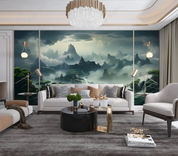 3D Scenery Mountain Bird Cloud Grassland Wall Mural Wallpaper YXL 1992