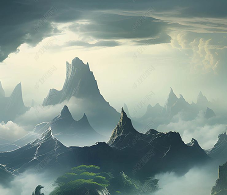 3D Scenery Mountain Bird Cloud Grassland Wall Mural Wallpaper YXL 1992