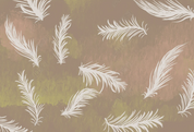 3D Feather Ginger Wall Mural Wallpaper YXL 2035