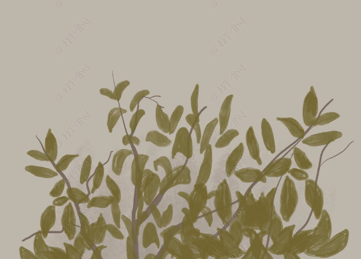 3D Leaf Green Trunk Wall Mural Wallpaper YXL 2047