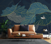 3D Leaf Selva Watercolour Wall Mural Wallpaper YXL 2051