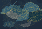 3D Leaf Selva Watercolour Wall Mural Wallpaper YXL 2051