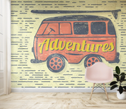 3D Retro Automobile Letter Wall Mural Wallpaper YXL 2093