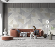 3D Geometric Rectangle Triangle Wall Mural Wallpaper YXL 2112