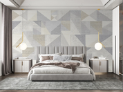 3D Geometric Rectangle Triangle Wall Mural Wallpaper YXL 2112