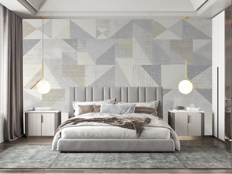 3D Geometric Rectangle Triangle Wall Mural Wallpaper YXL 2112