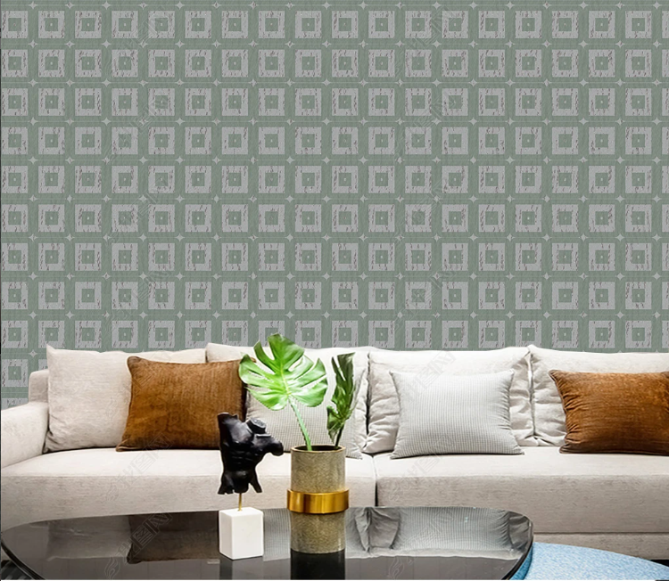 3D Geometric Square Gray Wall Mural Wallpaper YXL 2125