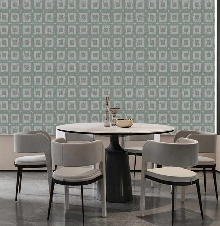 3D Geometric Square Gray Wall Mural Wallpaper YXL 2125