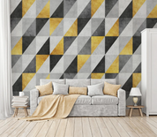 3D Geometric Square Triangle Rectangle Wall Mural Wallpaper YXL 2154