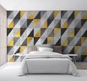 3D Geometric Square Triangle Rectangle Wall Mural Wallpaper YXL 2154