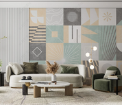 3D Geometric Square Triangle Rectangle Wall Mural Wallpaper YXL 2176