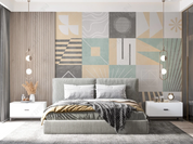 3D Geometric Square Triangle Rectangle Wall Mural Wallpaper YXL 2176