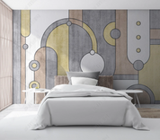 3D Geometric Ellipse Round Rectangle Wall Mural Wallpaper YXL 2185