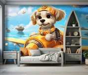 3D Cartoon Sky Plane Animal Dog Wallpaper Wall Mural Wall Decor Wall Art Wall Sticker Remoable Wallpaper LQH 65