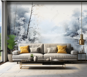 3D Watercolor Forest River Wallpaper Wall Mural Wall Decor Wall Art Wall Sticker Remoable Wallpaper LQH 181