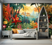 3D Fantasy Fairy Tale Green Forest Wall Mural Wall Decor Wall Art Wall Sticker Remoable Wallpaper LQH 205