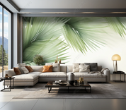 3D Watercolor Palm Green Leaves Wall Mural Wall Decor Wall Art Wall Sticker Remoable Wallpaper LQH 214